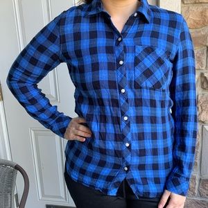 Gap Women’s Black & Blue Flannel